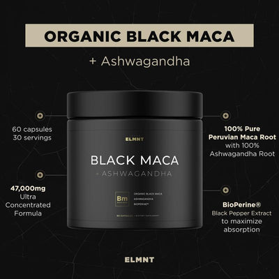 ELMNT Raíz de maca negra orgánica